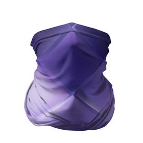 Бандана-труба 3D с принтом Фиолетовые грани в Курске, 100% полиэстер, ткань с особыми свойствами — Activecool | плотность 150‒180 г/м2; хорошо тянется, но сохраняет форму | абстракция | геометрия | квадрат | текстура | фиолетовый
