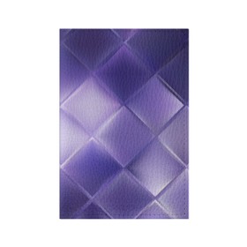 Обложка для паспорта матовая кожа с принтом Фиолетовые грани в Курске, натуральная матовая кожа | размер 19,3 х 13,7 см; прозрачные пластиковые крепления | Тематика изображения на принте: абстракция | геометрия | квадрат | текстура | фиолетовый