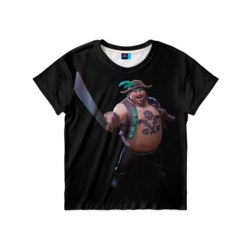 Детская футболка 3D с принтом Sea of thieves в Курске, 100% гипоаллергенный полиэфир | прямой крой, круглый вырез горловины, длина до линии бедер, чуть спущенное плечо, ткань немного тянется | Тематика изображения на принте: 