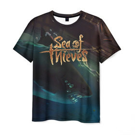 Мужская футболка 3D с принтом Sea of thieves в Курске, 100% полиэфир | прямой крой, круглый вырез горловины, длина до линии бедер | sea of thieves