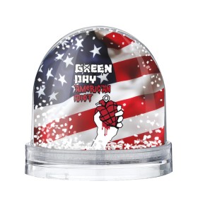 Водяной шар с принтом Green Day American Idiot в Курске, Пластик | Изображение внутри шара печатается на глянцевой фотобумаге с двух сторон | american idiot | green day | альтернативный | билли джо армстронг | грин дей | группа | зелёный день | майк дёрнт | музыка | панк | поп | поппанк | рок | сша | тре кул | флаг