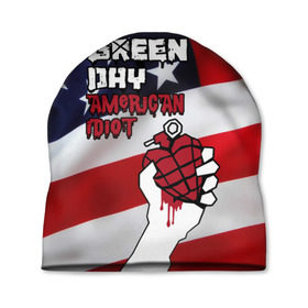 Шапка 3D с принтом Green Day American Idiot в Курске, 100% полиэстер | универсальный размер, печать по всей поверхности изделия | american idiot | green day | альтернативный | билли джо армстронг | грин дей | группа | зелёный день | майк дёрнт | музыка | панк | поп | поппанк | рок | сша | тре кул | флаг