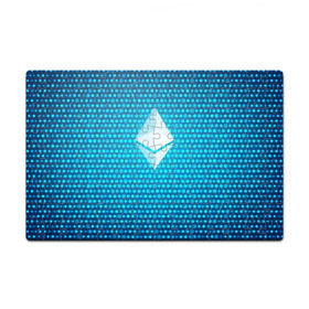 Пазл магнитный 126 элементов с принтом Blue Ethereum - Синий Эфириум в Курске, полимерный материал с магнитным слоем | 126 деталей, размер изделия —  180*270 мм | Тематика изображения на принте: black milk | cryptocurrency | eth | ethereum | etherium | litecoin | виталик бутерин | крипта | крипто | криптовалюта | лайткоин | майнер | майнинг | эфир