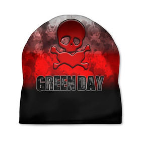 Шапка 3D с принтом Череп и сердце Green Day в Курске, 100% полиэстер | универсальный размер, печать по всей поверхности изделия | american idiot | green day | альтернативный | билли джо армстронг | грин дей | группа | зелёный день | кости | майк дёрнт | музыка | надпись | панк | поп | поппанк | рок | тре кул | флаг | череп