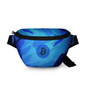 Поясная сумка 3D с принтом Blue Sea Camo Bitcoin в Курске, 100% полиэстер | плотная ткань, ремень с регулируемой длиной, внутри несколько карманов для мелочей, основное отделение и карман с обратной стороны сумки застегиваются на молнию | blue | camo | camouflage | coin | crypto | currency | ethereum | litecoin | mining | token | биткоин | биток | камо | камуфляж | крипта | крипто | криптовалюта | лайткоин | майнинг | ферма | эфир