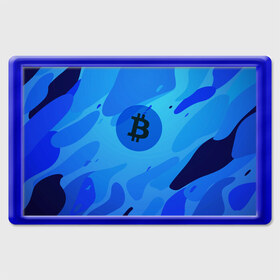 Магнит 45*70 с принтом Blue Sea Camo Bitcoin в Курске, Пластик | Размер: 78*52 мм; Размер печати: 70*45 | blue | camo | camouflage | coin | crypto | currency | ethereum | litecoin | mining | token | биткоин | биток | камо | камуфляж | крипта | крипто | криптовалюта | лайткоин | майнинг | ферма | эфир