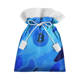 Подарочный 3D мешок с принтом Blue Sea Camo Bitcoin в Курске, 100% полиэстер | Размер: 29*39 см | Тематика изображения на принте: blue | camo | camouflage | coin | crypto | currency | ethereum | litecoin | mining | token | биткоин | биток | камо | камуфляж | крипта | крипто | криптовалюта | лайткоин | майнинг | ферма | эфир