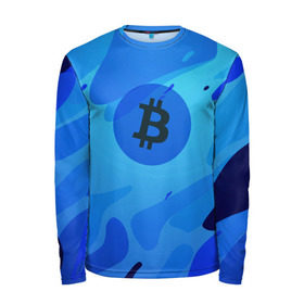 Мужской лонгслив 3D с принтом Blue Sea Camo Bitcoin в Курске, 100% полиэстер | длинные рукава, круглый вырез горловины, полуприлегающий силуэт | blue | camo | camouflage | coin | crypto | currency | ethereum | litecoin | mining | token | биткоин | биток | камо | камуфляж | крипта | крипто | криптовалюта | лайткоин | майнинг | ферма | эфир