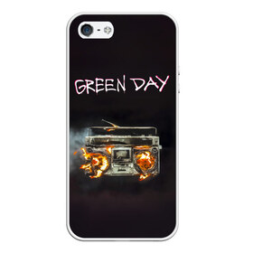 Чехол для iPhone 5/5S матовый с принтом Green Day магнитофон в огне в Курске, Силикон | Область печати: задняя сторона чехла, без боковых панелей | american idiot | green day | альтернативный | билли джо армстронг | грин дей | группа | зелёный день | майк дёрнт | музыка | панк | поп | поппанк | рок | тре кул