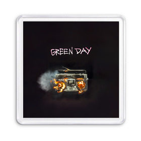 Магнит 55*55 с принтом Green Day магнитофон в огне в Курске, Пластик | Размер: 65*65 мм; Размер печати: 55*55 мм | Тематика изображения на принте: american idiot | green day | альтернативный | билли джо армстронг | грин дей | группа | зелёный день | майк дёрнт | музыка | панк | поп | поппанк | рок | тре кул