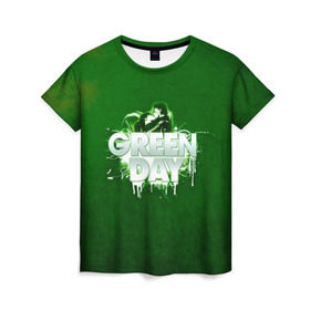 Женская футболка 3D с принтом Зелень Green Day в Курске, 100% полиэфир ( синтетическое хлопкоподобное полотно) | прямой крой, круглый вырез горловины, длина до линии бедер | american idiot | green day | альтернативный | билли джо армстронг | грин дей | группа | зелёный день | майк дёрнт | музыка | панк | поп | поппанк | поцелуй | рок | тре кул
