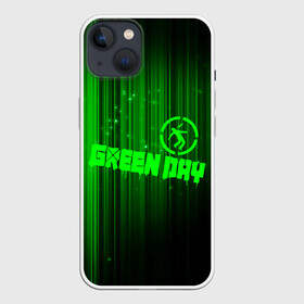 Чехол для iPhone 13 с принтом Green Day лучи в Курске,  |  | Тематика изображения на принте: american idiot | green day | альтернативный | билли джо армстронг | грин дей | группа | зелёный день | майк дёрнт | музыка | надпись | панк | поп | поппанк | рок | тре кул