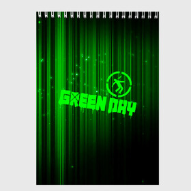 Скетчбук с принтом Green Day лучи в Курске, 100% бумага
 | 48 листов, плотность листов — 100 г/м2, плотность картонной обложки — 250 г/м2. Листы скреплены сверху удобной пружинной спиралью | american idiot | green day | альтернативный | билли джо армстронг | грин дей | группа | зелёный день | майк дёрнт | музыка | надпись | панк | поп | поппанк | рок | тре кул