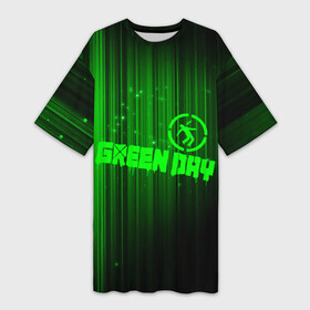 Платье-футболка 3D с принтом Green Day лучи в Курске,  |  | american idiot | green day | альтернативный | билли джо армстронг | грин дей | группа | зелёный день | майк дёрнт | музыка | надпись | панк | поп | поппанк | рок | тре кул