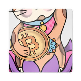Магнит виниловый Квадрат с принтом Bitcoin - Биткоин - Stay Lucky в Курске, полимерный материал с магнитным слоем | размер 9*9 см, закругленные углы | Тематика изображения на принте: bitcoin | blockchain | coin | crypto | lucky | stay | биткоин | блокчейн | валюта | геометрия | денежный кот | деньги | китай | кот | крипто | криптовалюта | лотос | майнинг | технологии | удача