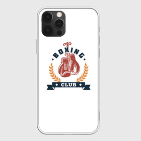 Чехол для iPhone 12 Pro с принтом BOXING CLUB в Курске, силикон | область печати: задняя сторона чехла, без боковых панелей | бокс | звезды | клуб | перчатки | чемпион