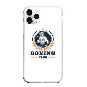 Чехол для iPhone 11 Pro матовый с принтом BOXING CLUB в Курске, Силикон |  | Тематика изображения на принте: бокс | клуб | перчатки | спорт | чемпион