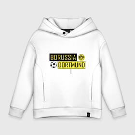 Детское худи Oversize хлопок с принтом Borussia Dortmund - New Design 2018 в Курске, френч-терри — 70% хлопок, 30% полиэстер. Мягкий теплый начес внутри —100% хлопок | боковые карманы, эластичные манжеты и нижняя кромка, капюшон на магнитной кнопке | боруссия дортмунд