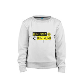 Детский свитшот хлопок с принтом Borussia Dortmund - New Design 2018 в Курске, 100% хлопок | круглый вырез горловины, эластичные манжеты, пояс и воротник | боруссия дортмунд