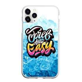 Чехол для iPhone 11 Pro Max матовый с принтом Free and Easy в Курске, Силикон |  | Тематика изображения на принте: beach | miami | граффити | желтый | закат | краски | лед | майами | надписи | панама | пляж | розовый | солнце | фламинго | яркие