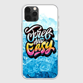 Чехол для iPhone 12 Pro Max с принтом Free and Easy в Курске, Силикон |  | Тематика изображения на принте: beach | miami | граффити | желтый | закат | краски | лед | майами | надписи | панама | пляж | розовый | солнце | фламинго | яркие