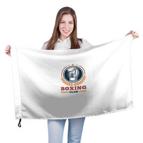 Флаг 3D с принтом BOXING CLUB в Курске, 100% полиэстер | плотность ткани — 95 г/м2, размер — 67 х 109 см. Принт наносится с одной стороны | бокс | перчатки | спорт | чемпион
