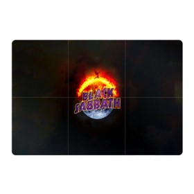 Магнитный плакат 3Х2 с принтом Black Sabbath земля в огне в Курске, Полимерный материал с магнитным слоем | 6 деталей размером 9*9 см | black sabbath | группа | метал | надпись | оззи | осборн | хард рок | хеви метал