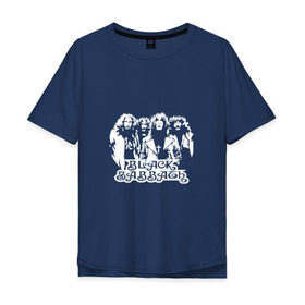 Мужская футболка хлопок Oversize с принтом Группа Black Sabbath в Курске, 100% хлопок | свободный крой, круглый ворот, “спинка” длиннее передней части | Тематика изображения на принте: 
