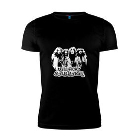Мужская футболка премиум с принтом Группа Black Sabbath в Курске, 92% хлопок, 8% лайкра | приталенный силуэт, круглый вырез ворота, длина до линии бедра, короткий рукав | 