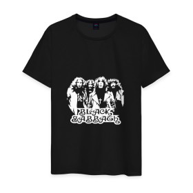 Мужская футболка хлопок с принтом Группа Black Sabbath в Курске, 100% хлопок | прямой крой, круглый вырез горловины, длина до линии бедер, слегка спущенное плечо. | Тематика изображения на принте: 