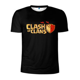 Мужская футболка 3D спортивная с принтом Clash of Clans в Курске, 100% полиэстер с улучшенными характеристиками | приталенный силуэт, круглая горловина, широкие плечи, сужается к линии бедра | игра | кланс | клэш | онлайн | оф | стратегия