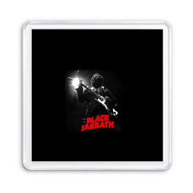 Магнит 55*55 с принтом Black Sabbath в Курске, Пластик | Размер: 65*65 мм; Размер печати: 55*55 мм | black sabbath | ozzy osbourne | билл уорд | гизер батлер | гитара | группа | метал | музыка | надпись | оззи | осборн | песни | рок | солист | тони айомми | хард рок | хеви метал