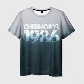 Мужская футболка 3D с принтом Чернобыль 1986 в Курске, 100% полиэфир | прямой крой, круглый вырез горловины, длина до линии бедер | 1986 | дым | завод | лес | опасность | радиация | чаэс | чернобыль | экология