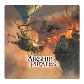 Магнитный плакат 3Х3 с принтом Airship pirates в Курске, Полимерный материал с магнитным слоем | 9 деталей размером 9*9 см | Тематика изображения на принте: steampunk