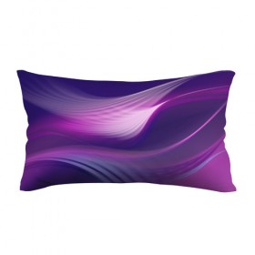 Подушка 3D антистресс с принтом Фиолетовые Волны в Курске, наволочка — 100% полиэстер, наполнитель — вспененный полистирол | состоит из подушки и наволочки на молнии | линии | узоры | фиолетовый | цвет