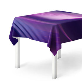 Скатерть 3D с принтом Фиолетовые Волны в Курске, 100% полиэстер (ткань не мнется и не растягивается) | Размер: 150*150 см | Тематика изображения на принте: линии | узоры | фиолетовый | цвет