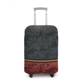 Чехол для чемодана 3D с принтом Узоры Black and Red в Курске, 86% полиэфир, 14% спандекс | двустороннее нанесение принта, прорези для ручек и колес | Тематика изображения на принте: красный | узоры | цветы | черный