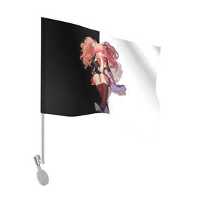 Флаг для автомобиля с принтом Джунко в Курске, 100% полиэстер | Размер: 30*21 см | anime | danganronpa | enoshima | junko | аниме | данганромпа | джунко | донганронпа | отчаяния | школа | эношима