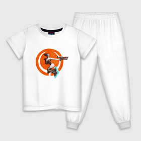 Детская пижама хлопок с принтом Quake champions в Курске, 100% хлопок |  брюки и футболка прямого кроя, без карманов, на брюках мягкая резинка на поясе и по низу штанин
 | arena | champions | quakecon | квейк | квэйк | чемпионы | шутер