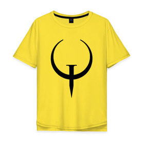 Мужская футболка хлопок Oversize с принтом Quake champions в Курске, 100% хлопок | свободный крой, круглый ворот, “спинка” длиннее передней части | arena | champions | quakecon | квейк | квэйк | чемпионы | шутер
