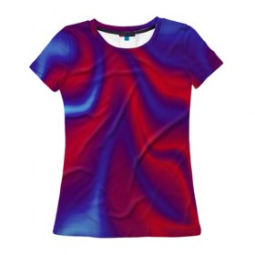 Женская футболка 3D с принтом Глянец ночь в Курске, 100% полиэфир ( синтетическое хлопкоподобное полотно) | прямой крой, круглый вырез горловины, длина до линии бедер | color | paint | абстракция | абстракция красок | краска | разводы | разводы красок | цветные краски | яркие краски