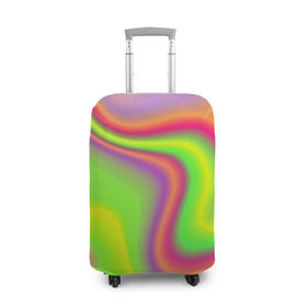 Чехол для чемодана 3D с принтом Кислотные разводы в Курске, 86% полиэфир, 14% спандекс | двустороннее нанесение принта, прорези для ручек и колес | color | paint | абстракция | абстракция красок | краска | разводы | разводы красок | цветные краски | яркие краски