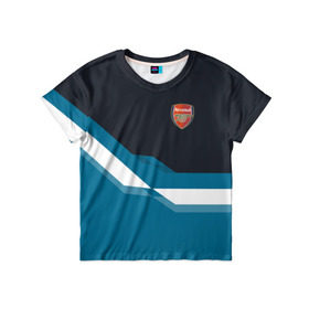 Детская футболка 3D с принтом Арсенал / FC Arsenal 2018 #1 в Курске, 100% гипоаллергенный полиэфир | прямой крой, круглый вырез горловины, длина до линии бедер, чуть спущенное плечо, ткань немного тянется | Тематика изображения на принте: fc | геометрия | эмблема