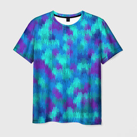 Мужская футболка 3D с принтом Пятна из красок в Курске, 100% полиэфир | прямой крой, круглый вырез горловины, длина до линии бедер | 