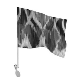 Флаг для автомобиля с принтом Черно-белая штриховка в Курске, 100% полиэстер | Размер: 30*21 см | watercolor | абстракция красок | акварель | брызги красок | краска | потертость красок