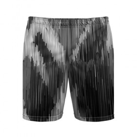 Мужские шорты 3D спортивные с принтом Черно-белая штриховка в Курске,  |  | Тематика изображения на принте: watercolor | абстракция красок | акварель | брызги красок | краска | потертость красок