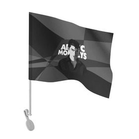Флаг для автомобиля с принтом Солист Arctic Monkeys в Курске, 100% полиэстер | Размер: 30*21 см | arc | алекс тёрнер | арктик | арктические мартышки | гаражный | группа | джейми кук | инди рок | манкис | музыка | мэтт хелдер | ник о мэлли | обезьяна | постпанк ривайвл | психоделический | рок