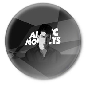 Значок с принтом Солист Arctic Monkeys в Курске,  металл | круглая форма, металлическая застежка в виде булавки | arc | алекс тёрнер | арктик | арктические мартышки | гаражный | группа | джейми кук | инди рок | манкис | музыка | мэтт хелдер | ник о мэлли | обезьяна | постпанк ривайвл | психоделический | рок