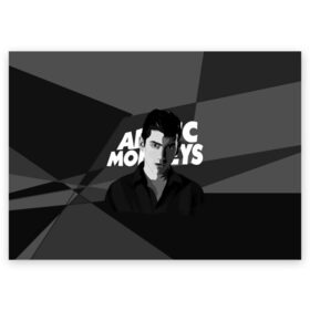 Поздравительная открытка с принтом Солист Arctic Monkeys в Курске, 100% бумага | плотность бумаги 280 г/м2, матовая, на обратной стороне линовка и место для марки
 | Тематика изображения на принте: arc | алекс тёрнер | арктик | арктические мартышки | гаражный | группа | джейми кук | инди рок | манкис | музыка | мэтт хелдер | ник о мэлли | обезьяна | постпанк ривайвл | психоделический | рок
