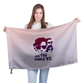 Флаг 3D с принтом Группа Arctic Monkeys в Курске, 100% полиэстер | плотность ткани — 95 г/м2, размер — 67 х 109 см. Принт наносится с одной стороны | 